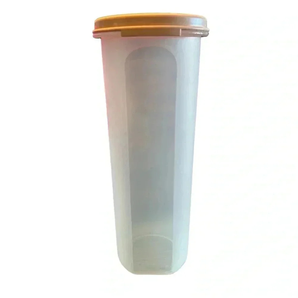 Vintage Tupperware #1643-18 Modular Mate Keeper with Pink Lid 1607-7 30 Fluid Oz
